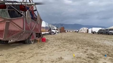 Entrance to Burning Man in Nevada closed due to flooding. Festivalgoers urged to shelter in place
